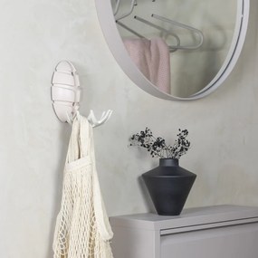 Gancio da parete bianco/color argento lucido in plastica Bug – Spinder Design