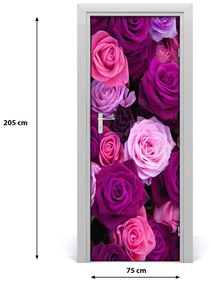 Sticker porta Rose rosa 75x205 cm