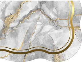 Set di tappetini per il bagno grigi/dorati 2 pz 60x100 cm – Foutastic