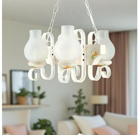 Brilagi - Lampadario con catena QUEEN 4xE14/40W/230V faggio/crema