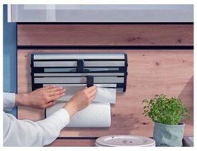 Porta pellicola e alluminio da parete da parete argentato in metallo Parat Royal – LEIFHEIT