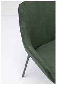 Set di 2 sedie in velluto verde con braccioli Avignon - Kare Design