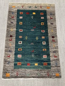 Gabbeh Tappeto persiano 130 x 80 Verde (Iran) Annodato A Mano