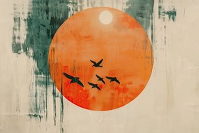 Stampa su tela – Japandi luna monumentale