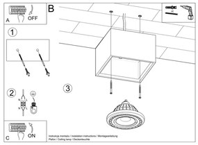 Sollux SL.0915 - Plafoniera QUATRO AR111 1xGU10/40W/230V faggio