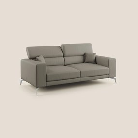 Blade Divano moderno con poggiatesta reclinabili in Ecopelle T04 talpa