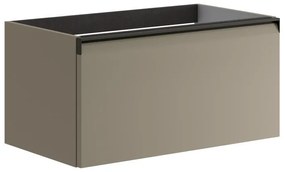 Mobile da bagno sotto lavabo Fusion marrone opaco L 79.5 x H 40 x P 45.5 cm 1 cassetto, lavabo non incluso