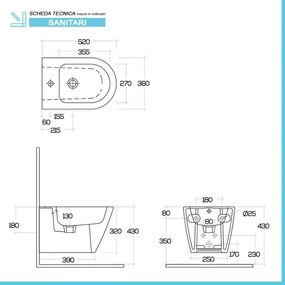 Sanitari sospesi Feeling rimless in bianco matt con copriwc softclose