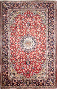 Najafabad Tappeto 220x340 Blu (Iran) Annodato A Mano