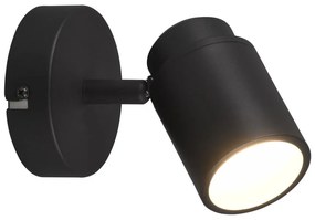 Faretto in metallo nero opaco 10x9 cm Angelo - Trio