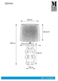 Markslöjd 108448 - Lampada da tavolo SIENNA 1xE27/40W/230V bianco