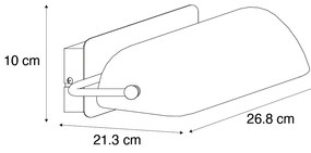 Applique da parete classica in ottone con vetro verde - Banker