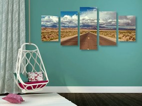 Quadri 5 pezzi – Strada nel deserto