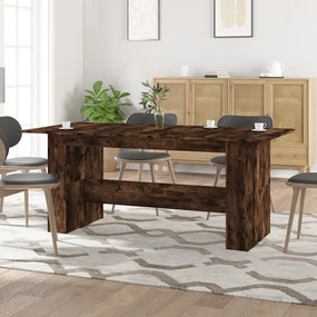 Tavolo Da Pranzo Rovere Fumo 180x90x76 Cm Legno Multistrato /
