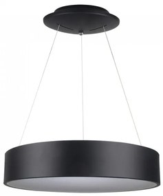 Lampada Led A Sospensione Moderno Circolare Colore Nero Diametro 600mm 30W 3000K Dimmerabile SKU-3996