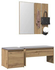 Set Di Mobili Da Corridoio Rovere Artigianale Legno Multistrato /