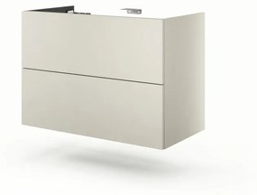 Mobile da bagno sotto lavabo SENSEA Neo grigio L 90 x H 64 x P 48 cm, lavabo non incluso