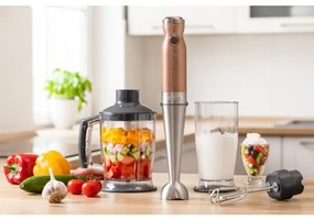 Sencor - Frullatore a immersione 4in1 1200W/230V acciaio inox/rame