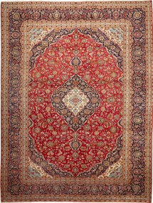 Kashan Tappeto persiano 390 x 320 Rosso (Iran) Annodato A Mano