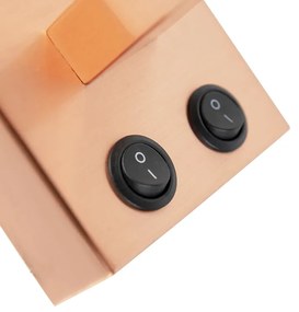 Applique moderna in rame con paralume in velluto nero - Brescia