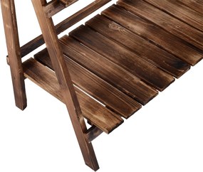 Portapiante da Giardino a 3 Ripiani in Legno di Abete 100x37x93 cm Scaletta...
