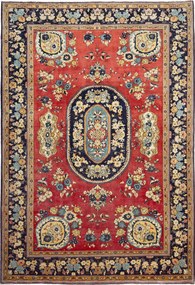 Sarouk Tappeto 290x200 Rosso (Iran) Annodato A Mano
