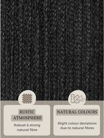 Tappeto nero in iuta reversibile/tessuto a mano 160x230 cm Braided – Hanse Home