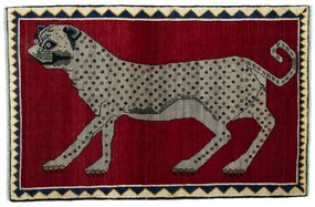 Gabbeh Tappeto persiano 100x160 Rosso (Iran) Annodato A Mano