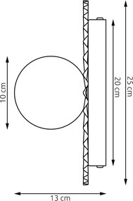 Applique da parete UMBRA K1 M G9 in Acciaio