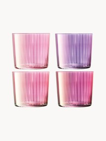 Set di 4 bicchieri in vetro soffiato Gems