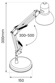 Lampada da tavolo NEXA 1xE27/60W/230V bianco