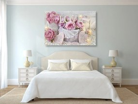 Quadro su tela – Decorazione romantica in stile vintage