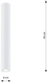 Plafoniera TECNO 1L da soffitto base GU10 Bianca
