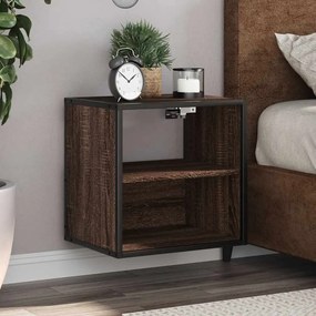 Comodino A Muro Rovere Marrone 40x31x39,5 Cm /