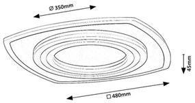 Rabalux 71318 - Lampada da soffitto LED dimmerabile TANELI 60W/230V 3000/4000/6000K cromo + telecomando