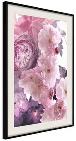 Poster  Pink Bouquet  Cornice Quadri Cornice nera con pass-partout, Larghezza x Altezza Home decor 20x30