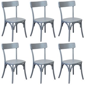 CHELSEA - set 6 sedie in legno di olmo