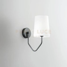 Applique a parete sally nera 1 luce attacco e14 28x31,5x10cm in met...