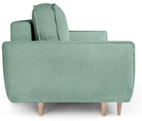 Divano letto verde in tessuto bouclé 215 cm Patti - Bonami Selection