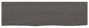 Ripiano muro grigio scuro 100x30x6 cm massello rovere trattato