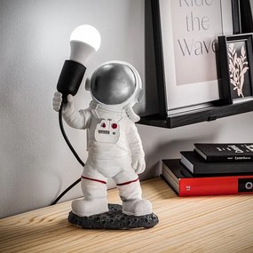 Lampada da notte per bambini ASTRONAUT 1xE27/40W/230V argento/bianco
