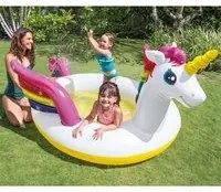 INTEX Piscina con Spruzzo Unicorn 272x193x104 cm