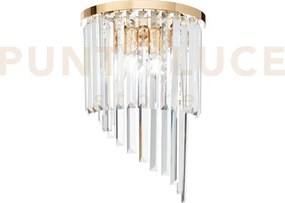 Carlton applique a parete in cristallo molato e metallo 3 luci atta...