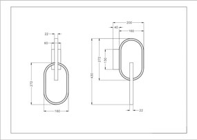 Zuma Line W241145502 - Lampada da parete LED RAVON 2xLED/12W/230V nero/oro