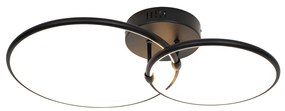 Plafoniera nera con LED dimmerabile a 3 livelli 2 luci - Joaniqa