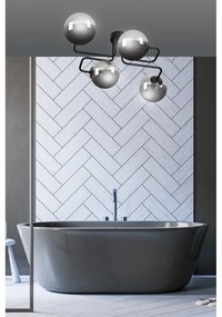 Lampadario da Soffitto BRENDI 4 in acciaio e vetro 4xE14 Colore delle Sfere Grafite
