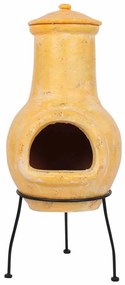Caminetto Tampico Giallo 31x31x68 Cm İn Argilla /