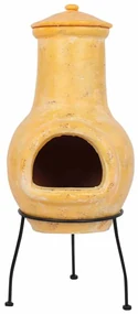 Caminetto Tampico Giallo 31x31x68 Cm İn Argilla /