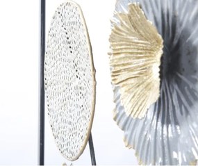 Pannello Decorativo a Fiori Sqity 50x3,8x50 Cm In Ferro Multicolore