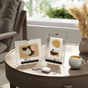 Cornice nera in vetro verticale con sostegno 16x20 cm Flute – Umbra